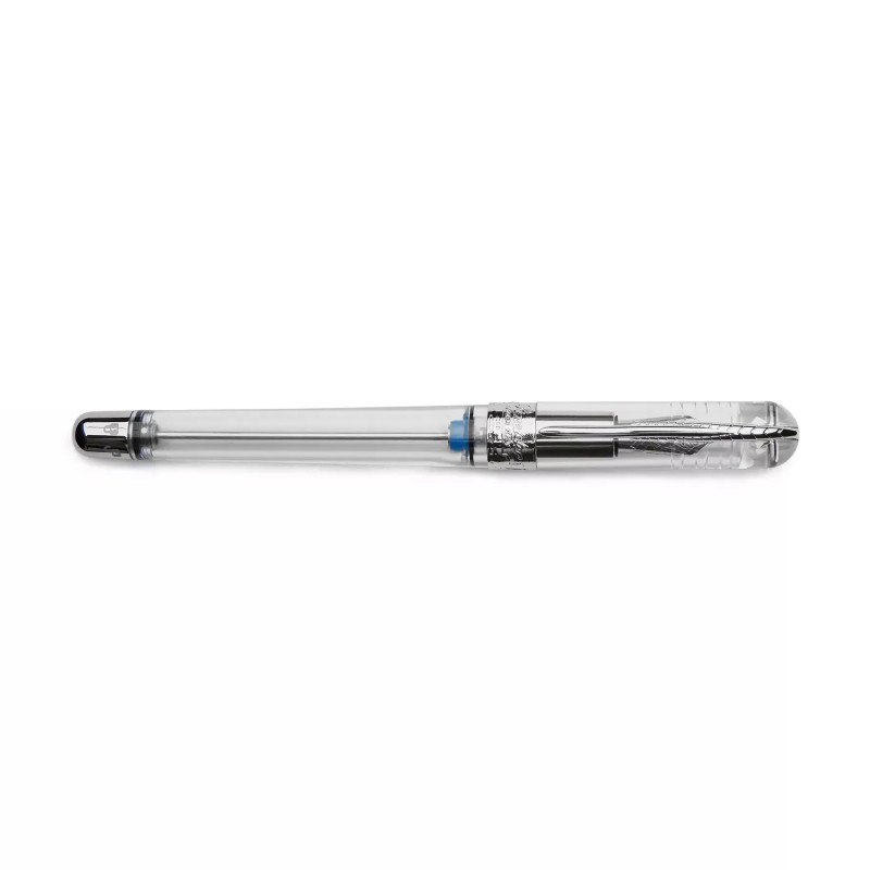 Pineider Avatar UR Twin Tank Touchdown Fountain Pen Clear  FP F