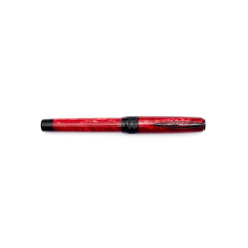 Penna stilografica Pineider LGB Rock Black Trims Red FP M