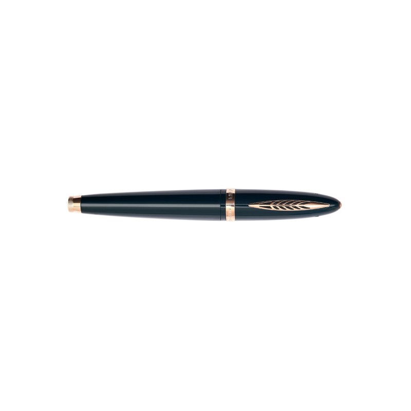 Penna Stilografica Pineider Tempi Moderni British Racing Green Rose gold pennino EF