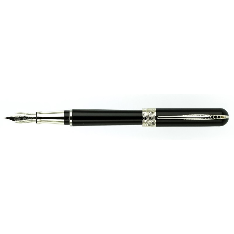 Pineider Avatar Black Fountain pen - Fine nib PP1401056ZA2