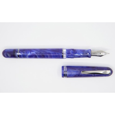 Penna stilografica Gioia Metis blue aesthetic silver - Pennino F