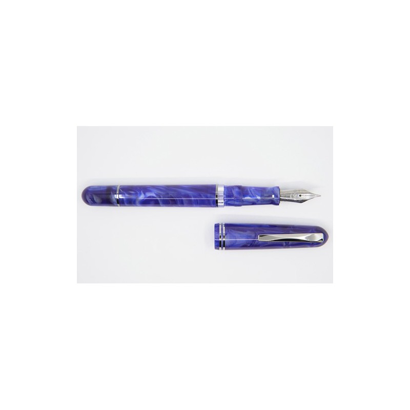 Penna stilografica Gioia Metis Blue Aesthetic Silver - Pennino F