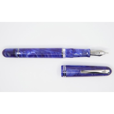 Penna stilografica Gioia Metis Blue Aesthetic Silver - Pennino F