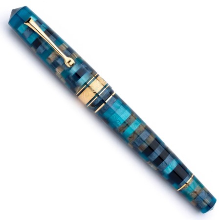 Leonardo Mosaico Hawaii Fountain pen Gold trims Fine nib