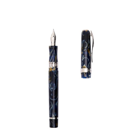 Penna Stilografica Pineider Antichi Materiali Wild Blue Palladium EF