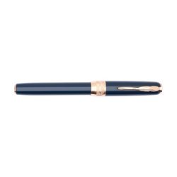 Pineider Classic Fountain Pen Peacock Rose Gold trims Fine nib