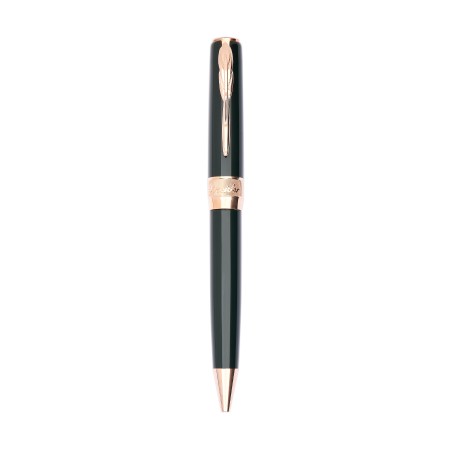 Pineider Classic Ballpoint Pen Green Rose Gold Trims