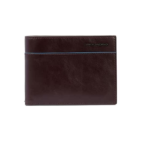 Piquadro Leather Men's Wallet Blue Square Revamp Mogano