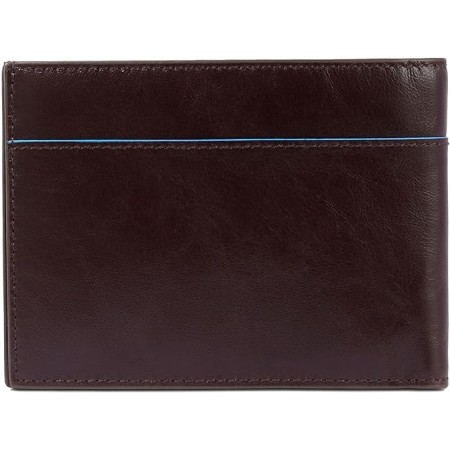 Piquadro Leather Men's Wallet Blue Square Revamp Mogano