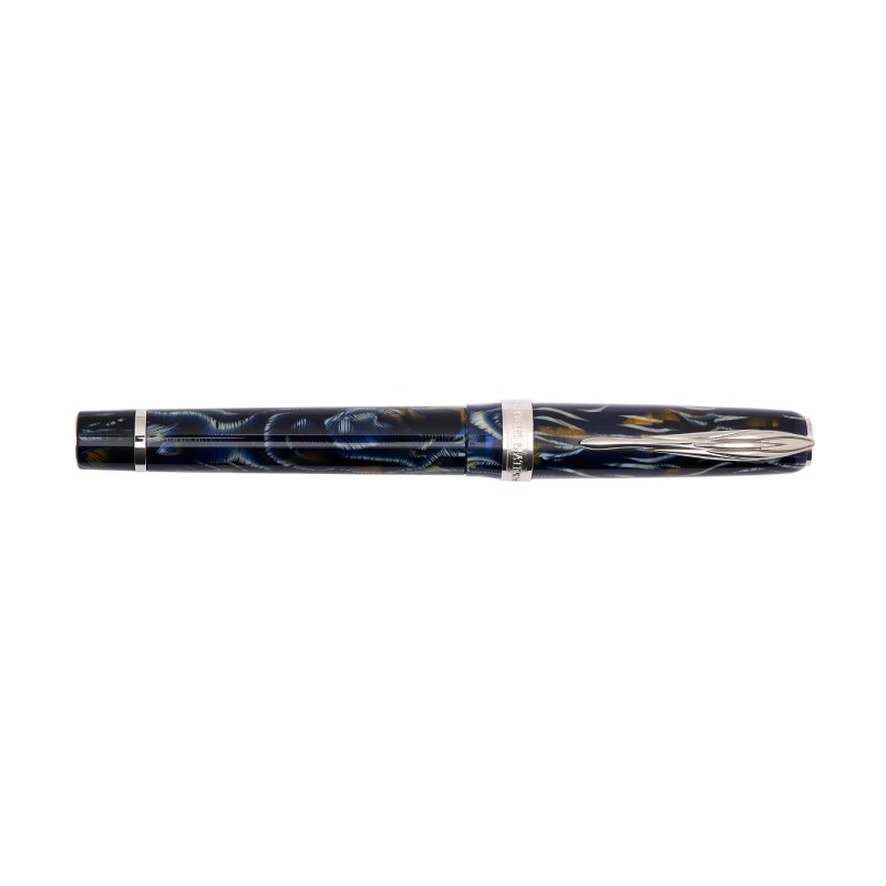 Penna Stilografica Pineider Antichi Materiali Wild Blue Palladium EF