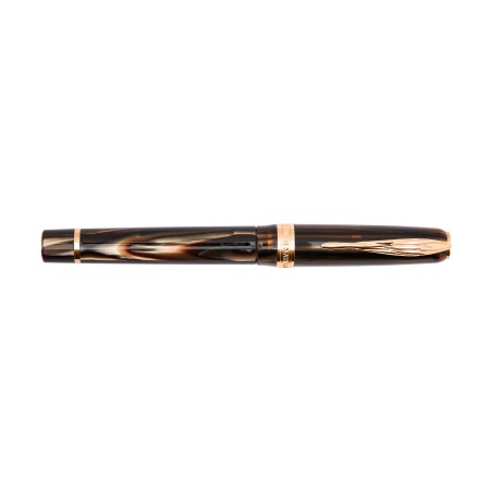 Pineider Antichi Materiali Rollerball Pen Ruffles rose gold Trims