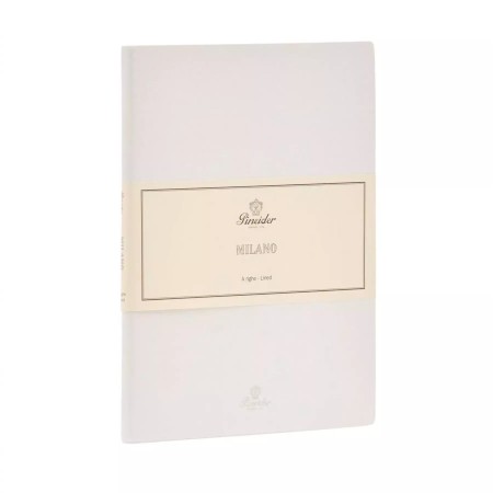 Pineider Lined Notes Milano Medium 14,5x21 cm Pure White