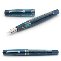 Leonardo Momento Zero Hawaii Fountain Pen Silver trims Fine nib