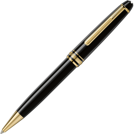 Set Penna a sfera Montblanc Meisterstück Gold-Coated Classique e porta carte 6cc 118908