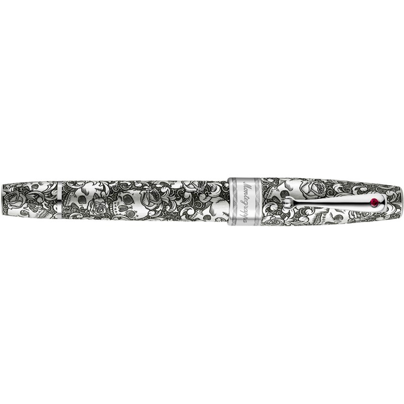 Penna stilografica Montegrappa Skulls & Roses Pennino F - Ed. Limitata