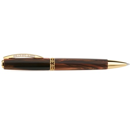 Visconti Medici Radica yellow gold ballpoint pen Fin. golden