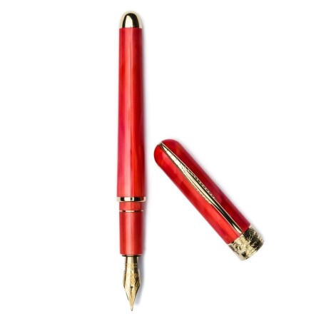 Penna stilografica Pineider Avatar UR De Luxe Gold Devil Red F