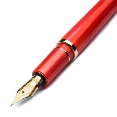 Penna stilografica Pineider Avatar UR De Luxe Gold Devil Red F