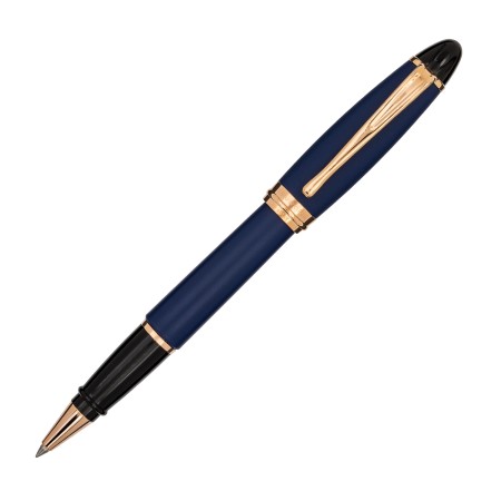 Aurora Ipsilon Satin  Rollerball Pen Blue rose gold Trims