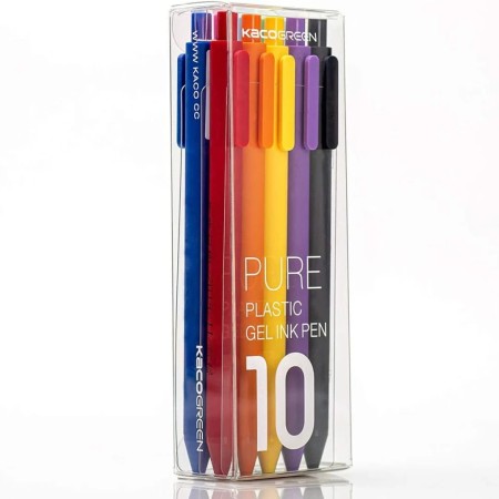 Kaco Pure gel ink Ballpoint Pen Set 10 pcs multicolours