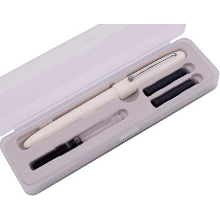 Kaco Retro Fountain Pen White EF nib