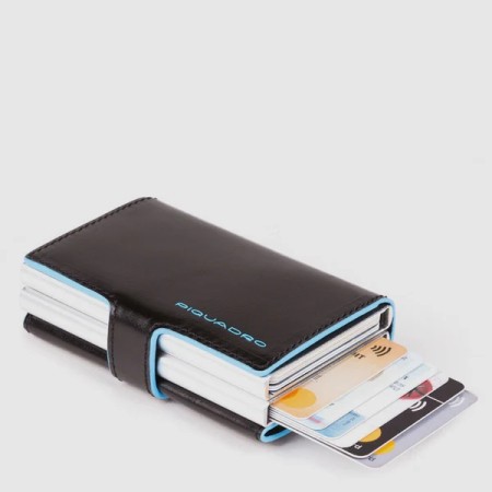 Porta carte di credito doppio con sliding system Piquadro PP5472B2R/N