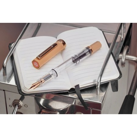 Penna stilografica Twsbi Eco Caffe con finiture Bronzo pennino EF