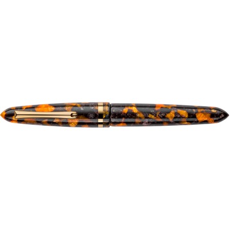 Penna stilografica Venetia Havana Amber 14k pennino F