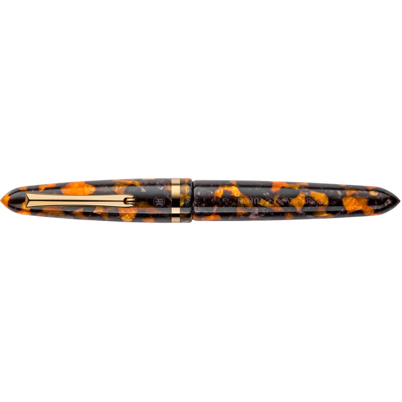 Penna stilografica Venetia Havana Amber 14k pennino F