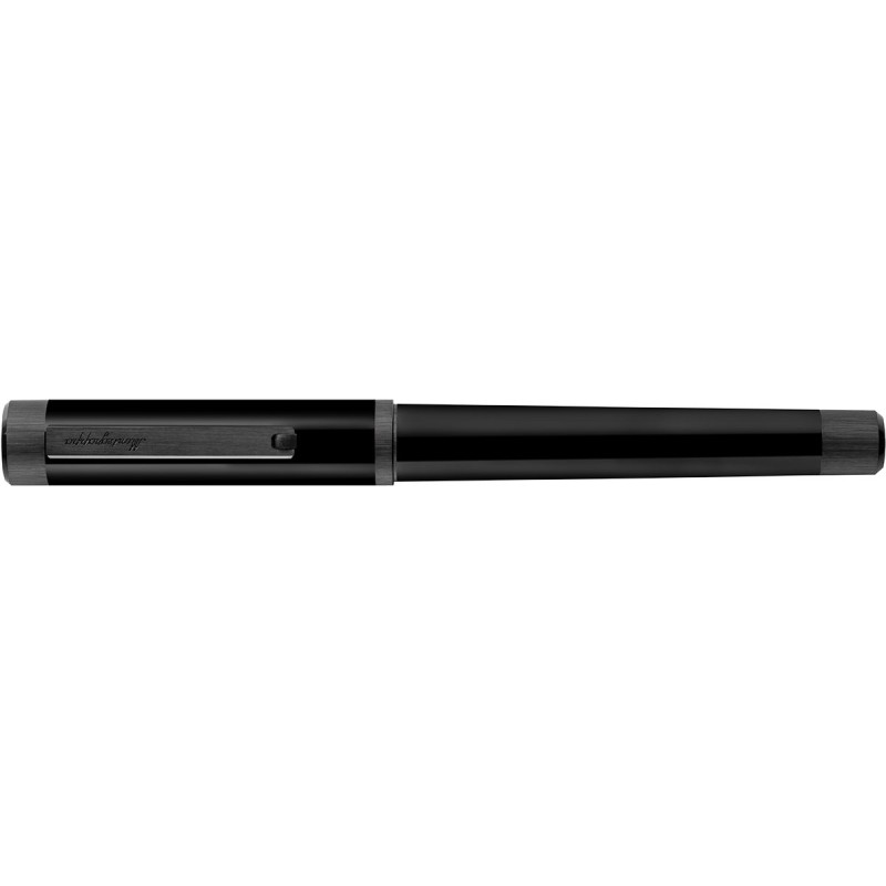 Montegrappa Zero IP Fountain Pen Ultra-Black - Fine steel nib