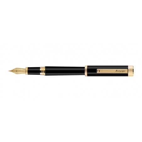 Montegrappa Zero IP Fountain Pen Yellow Gold Steel Fine nib