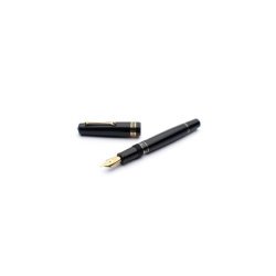 Leonardo Momento Magico fountain pen, glossy black, gold-coloured finish, F nib