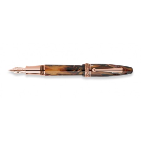 Maiora Ultra Ogiva fountain pen - Golden Age - Fire Fin. rose gold nib F