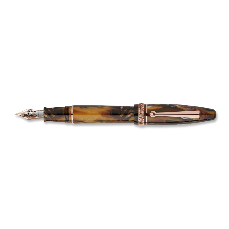 Maiora Ultra Ogiva fountain pen - Golden Age 2.0 - Fire Fin. rose gold nib F