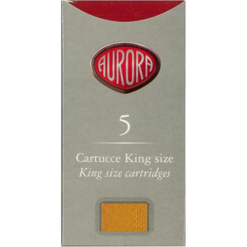 Cartucce Aurora ricambio cartuccia King size inchiostro per stilografica blu 5pz