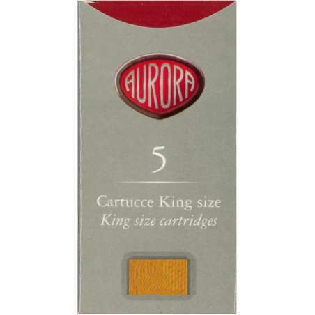 Cartucce Aurora ricambio cartuccia King size inchiostro per stilografica blu 5pz