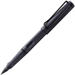 Lamy Safari steel black fountain pen with EF nib