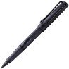 Lamy Safari steel black fountain pen with M nib