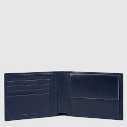 Piquadro Men's leather wallet with coin holder PU257B2VR/BLUE