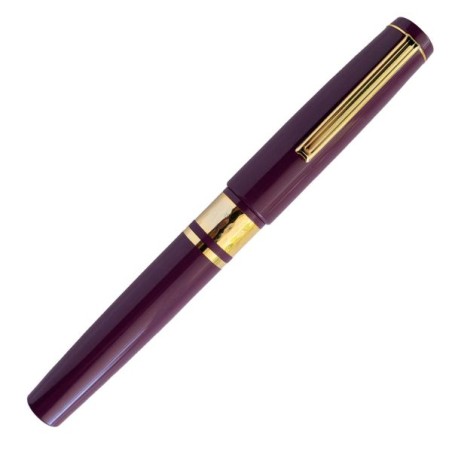 Esterbrook Model J Fountain Pen Ebonite Blackberry Gold Trim F Nib