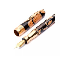 Pineider LGB Rock Fountain Pen Dune/Gold Fine nib