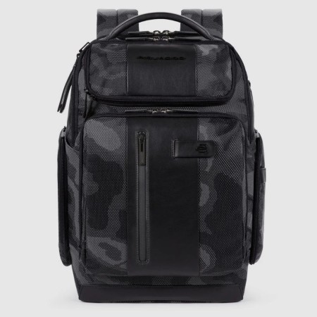 Piquadro PC and iPad® backpack in recycled fabric CA5477BR2BM/CAMOREFN