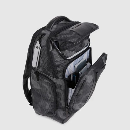 Piquadro PC and iPad® backpack in recycled fabric CA5477BR2BM/CAMOREFN