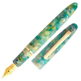 Penna stilografica Esterbrook Estie Oversize Sea Glass Gold Pennino Fine