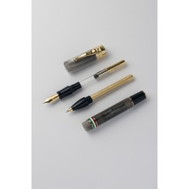 Penna stilografica Gioia Partenope Black Sand Gold pennino F