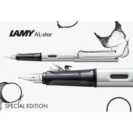 Penna stilografica Lamy AL star Whitesilver - Pennino F 1236519