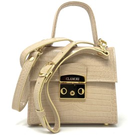 Borsa a mano con tracolla in pelle marrone The Bridge 04465901/14