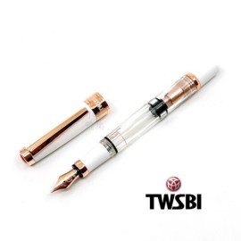 Penna stilografica Twsbi Diamond 580 White Rose Gold II pennino F M7449020