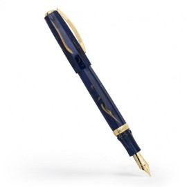 Penna stilografica Visconti Medici Golden Blue Pennino M KP17-05