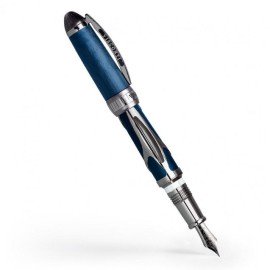 Visconti Torpedo Blue and Ruthenium Fountain Pen EF